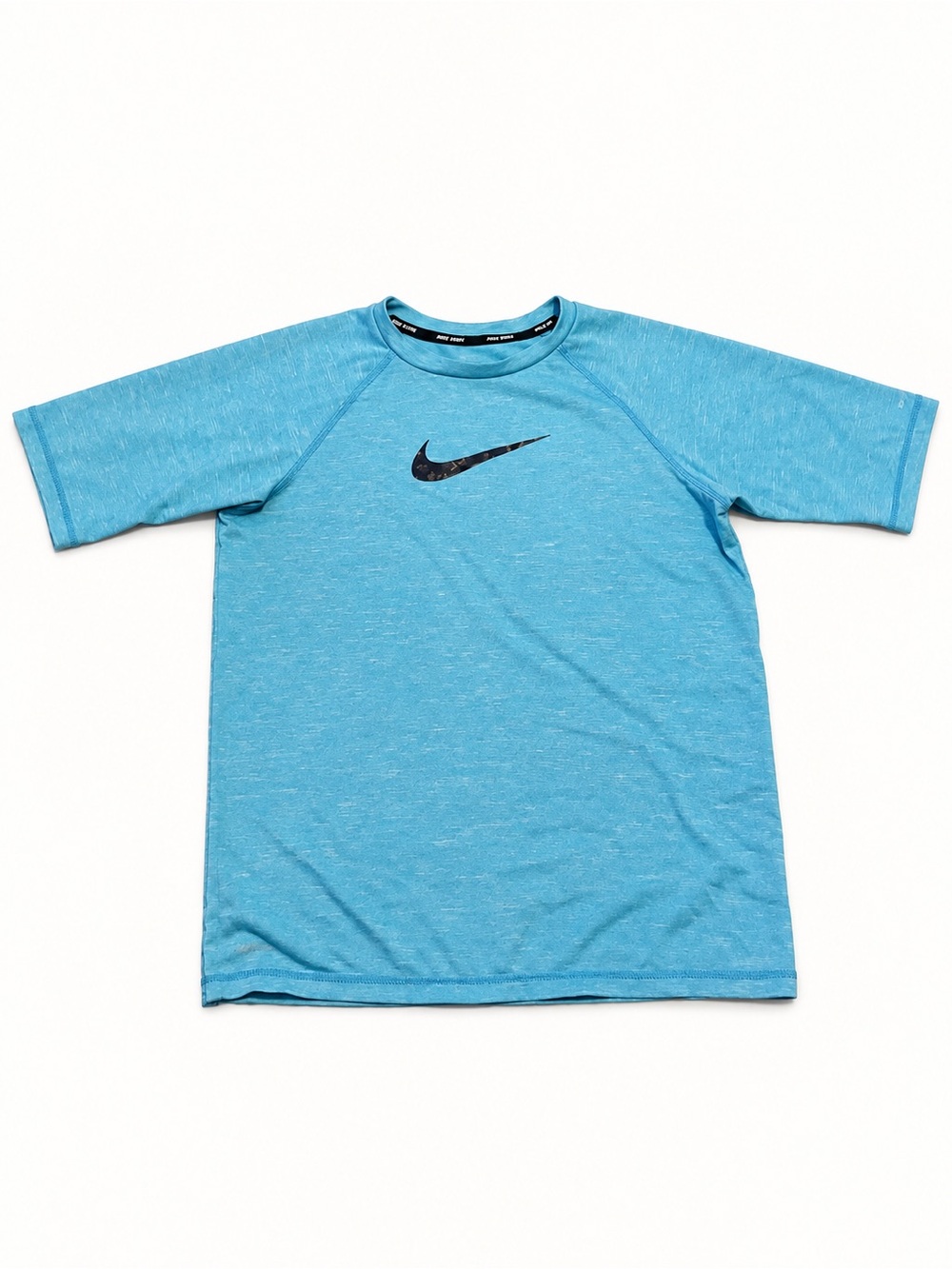 Nike Kids Light Blue Short-Sleeve Swim Rashguard